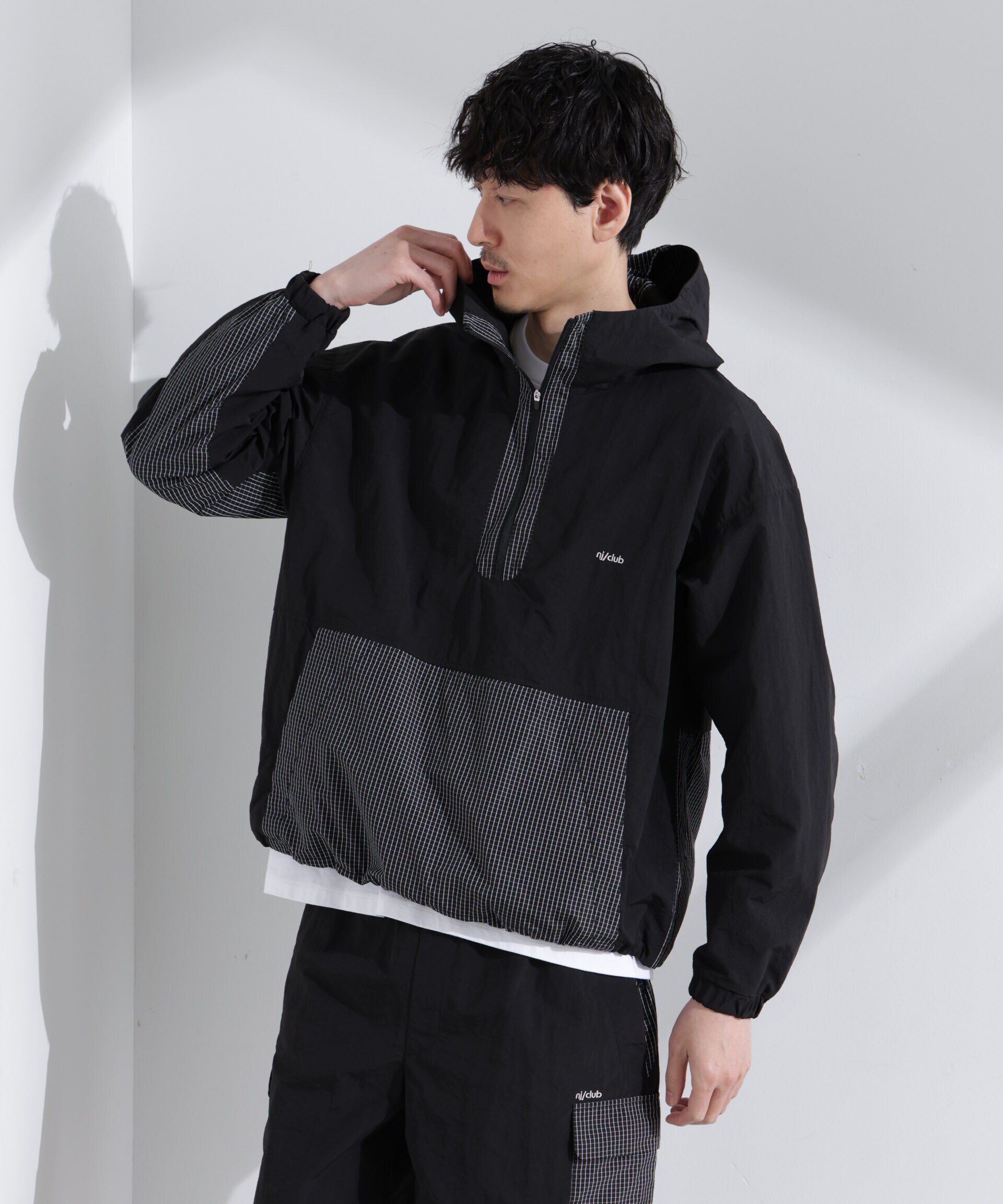 nano･universe「｢NJ/CLUB｣ リップストップアノラックジャケット」|ブルゾン・スタジャン|