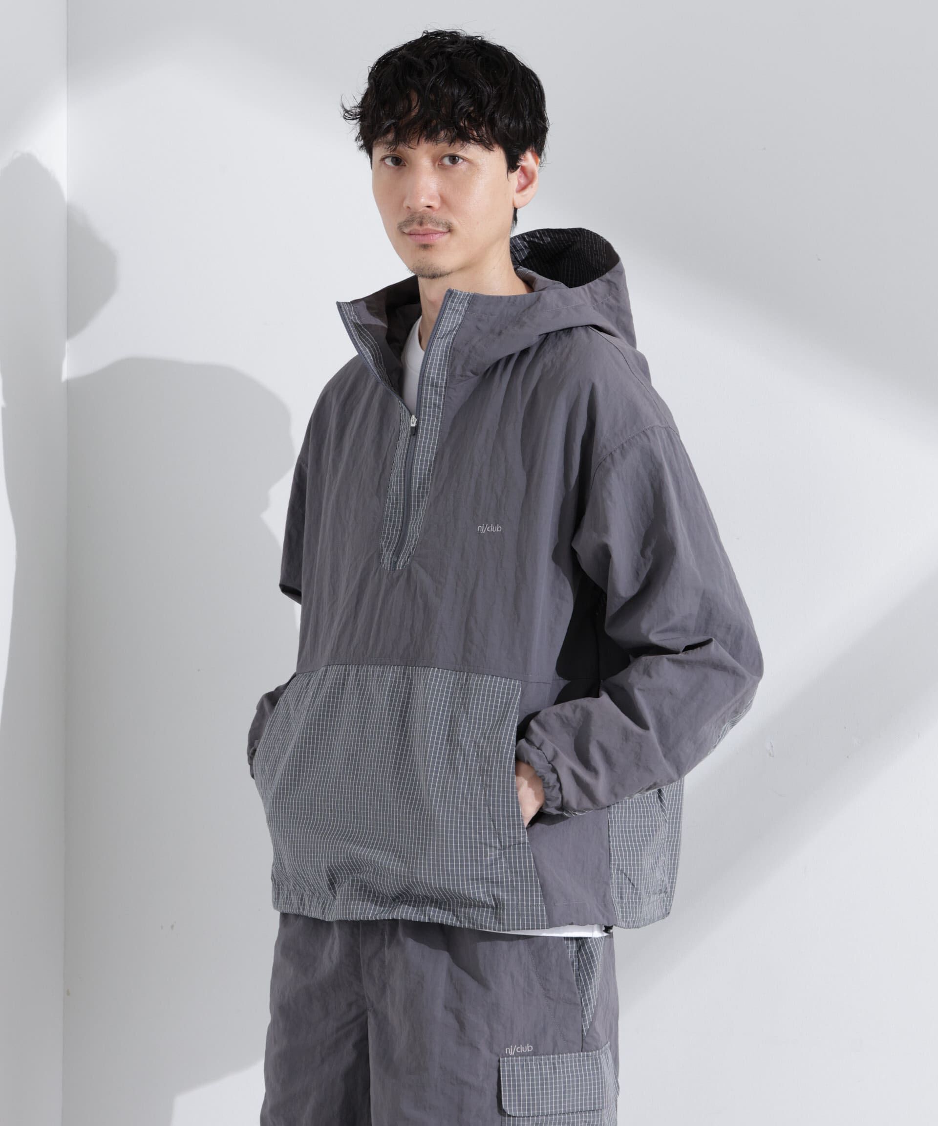 nano･universe「｢NJ/CLUB｣ リップストップアノラックジャケット」|ブルゾン・スタジャン|