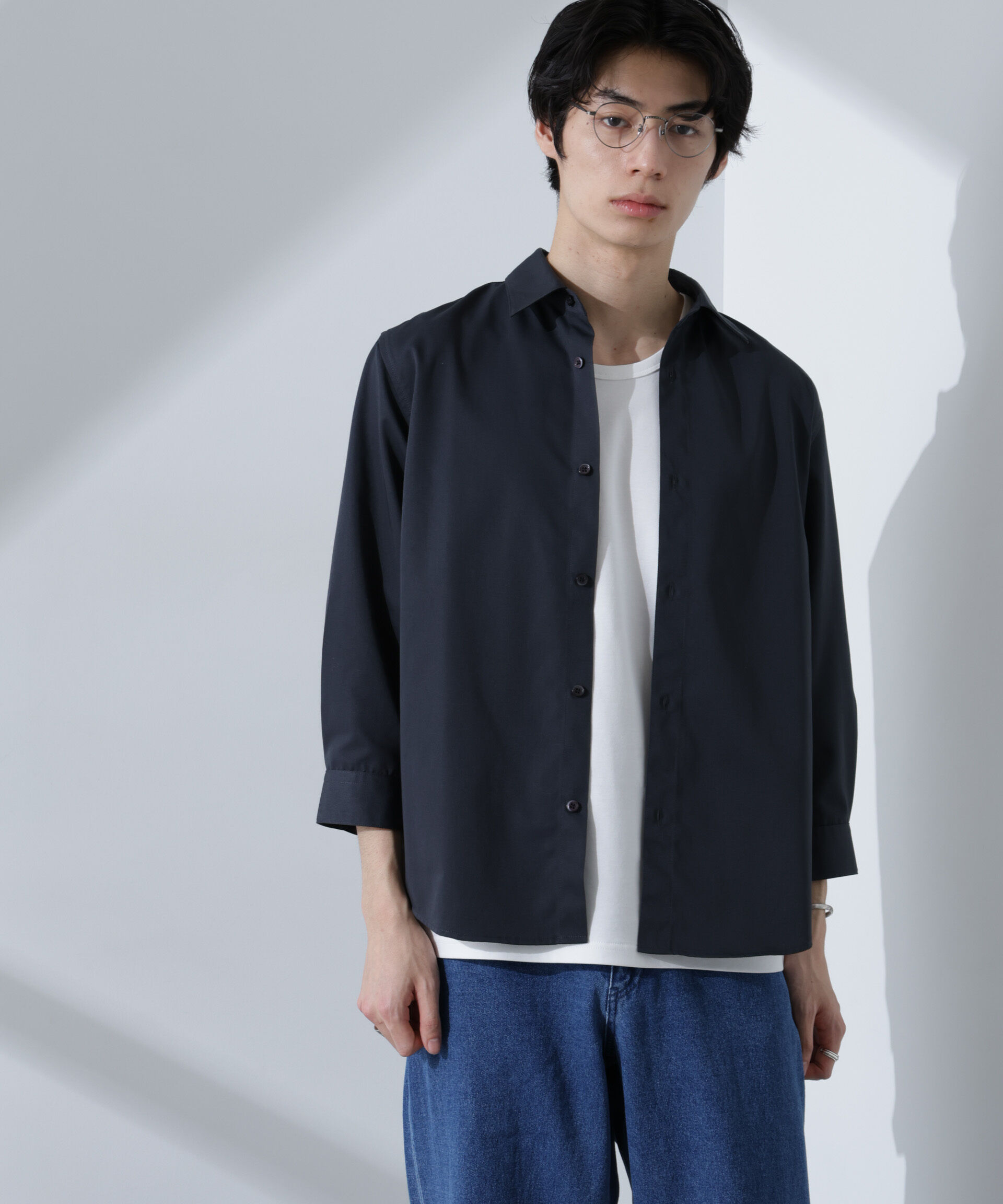 nano･universe「スタンダードレギュラーカラーシャツ/7分袖」|シャツ・ブラウス|スミクロ1