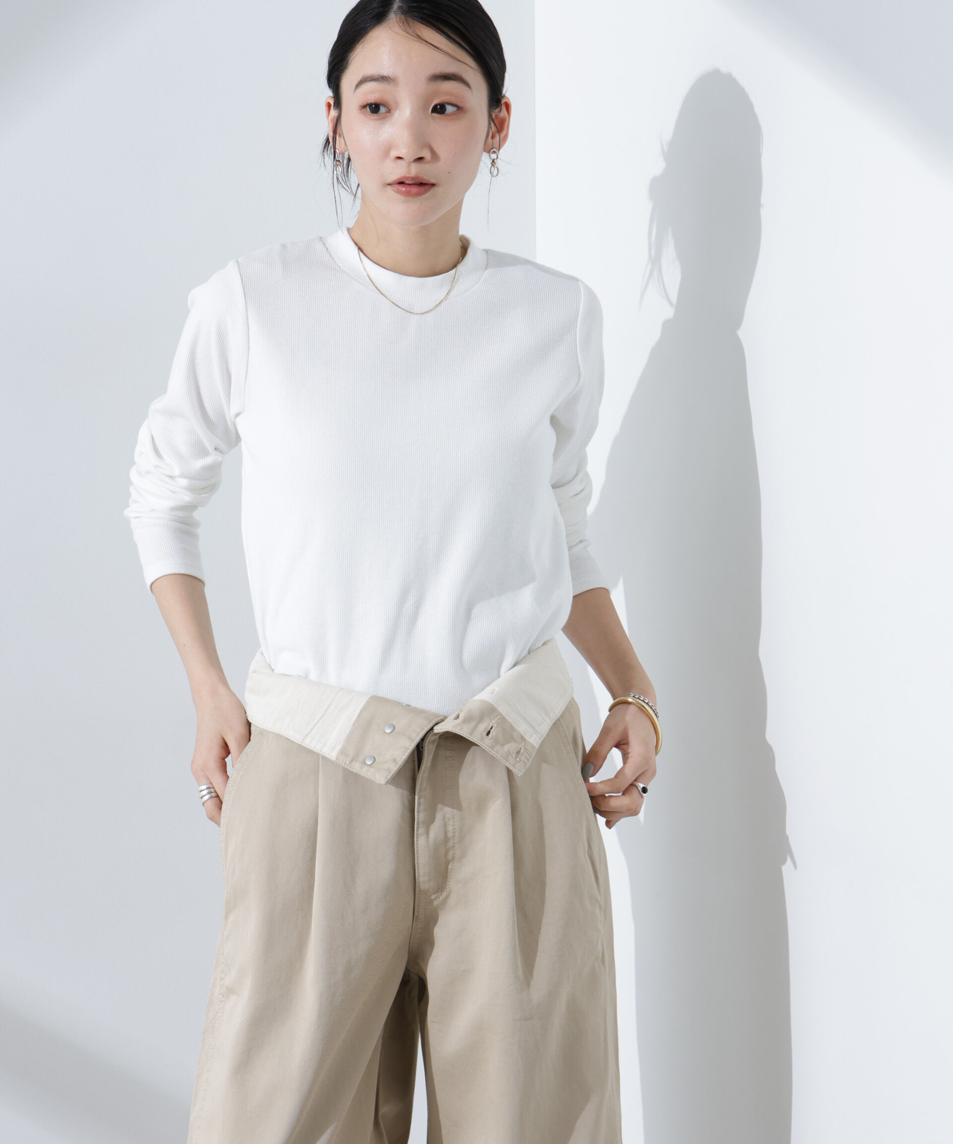 nano･universe「抗菌防臭リブロングスリーブTシャツ」|Tシャツ・カットソー|