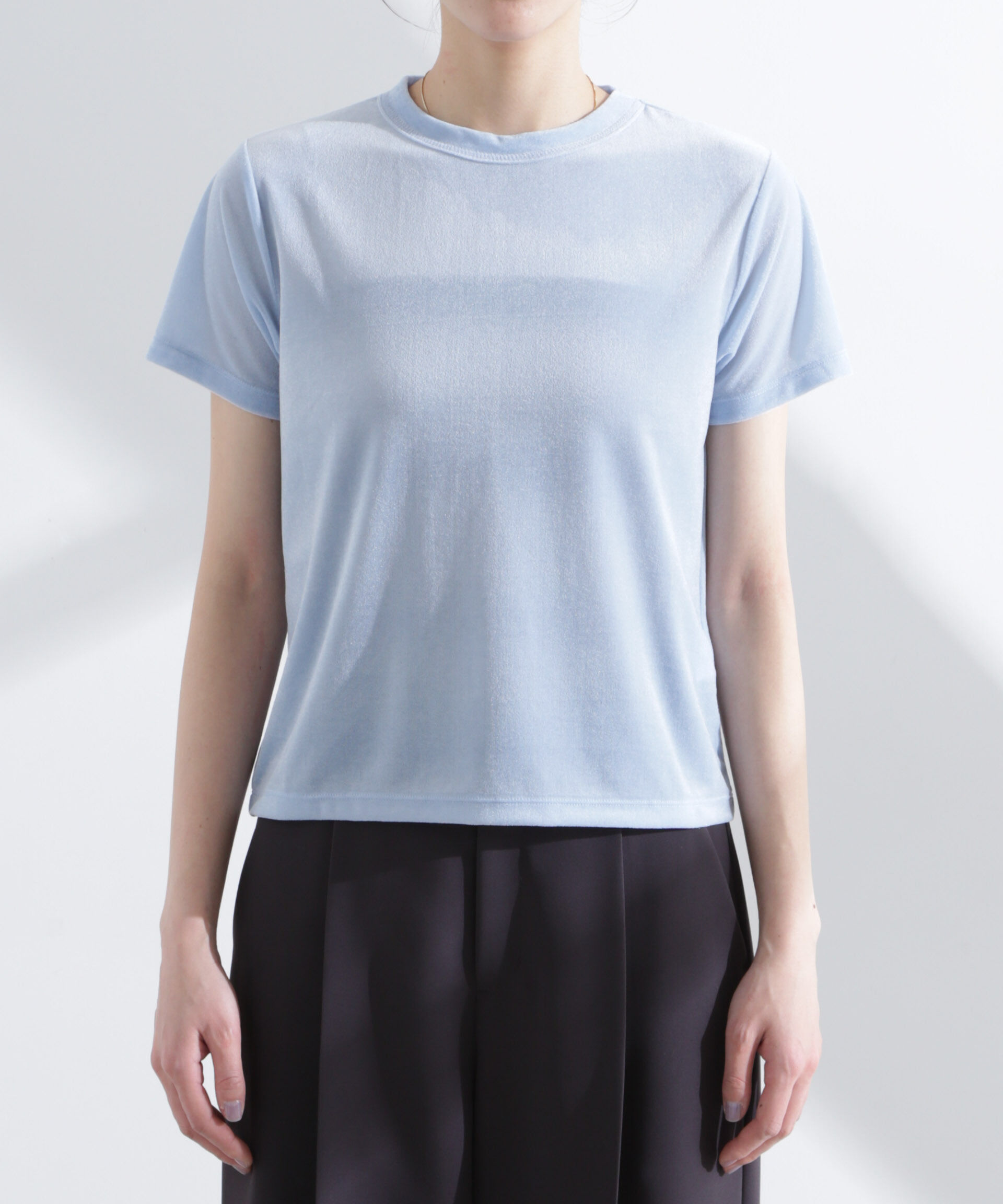 nano･universe「シアーベロアコンパクトTシャツ」|Tシャツ・カットソー|