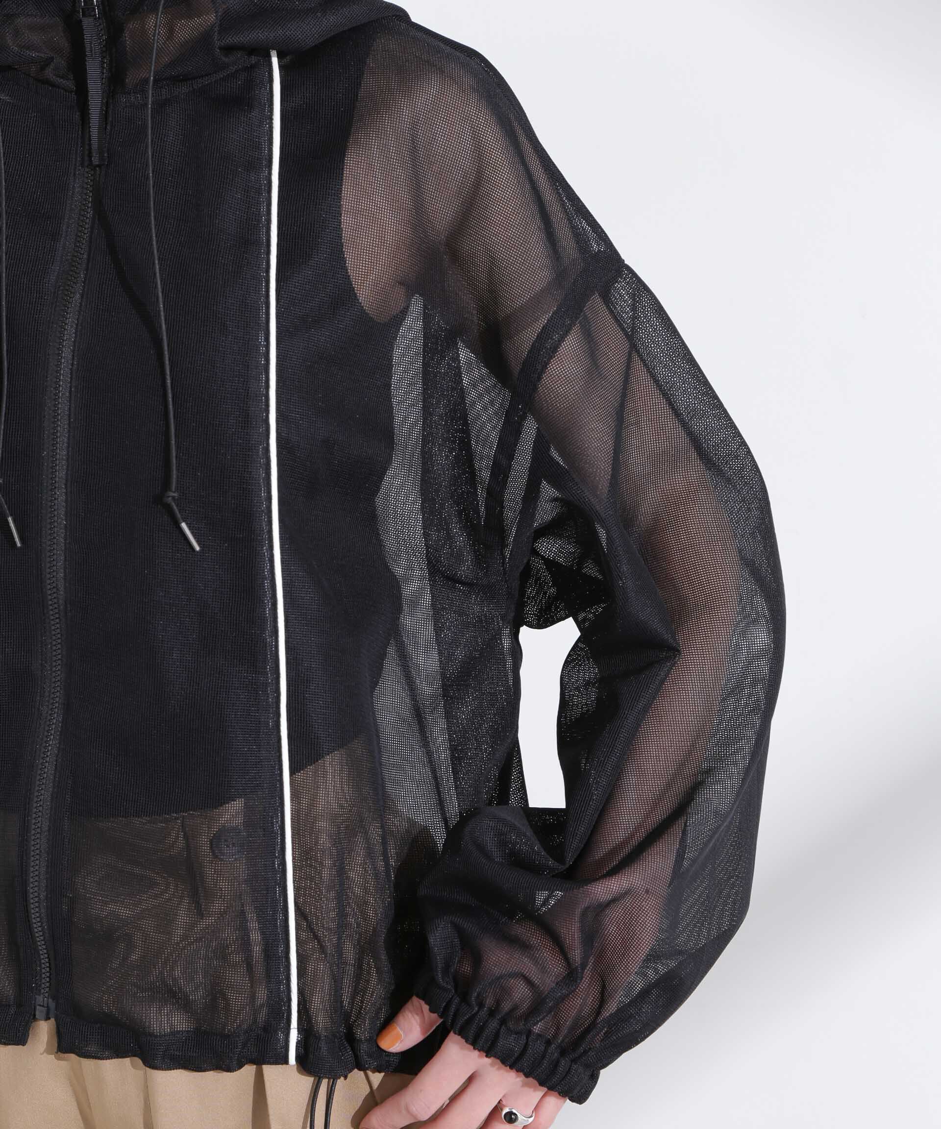 nano･universe「配色パイピングメッシュブルゾン」|ブルゾン・スタジャン|