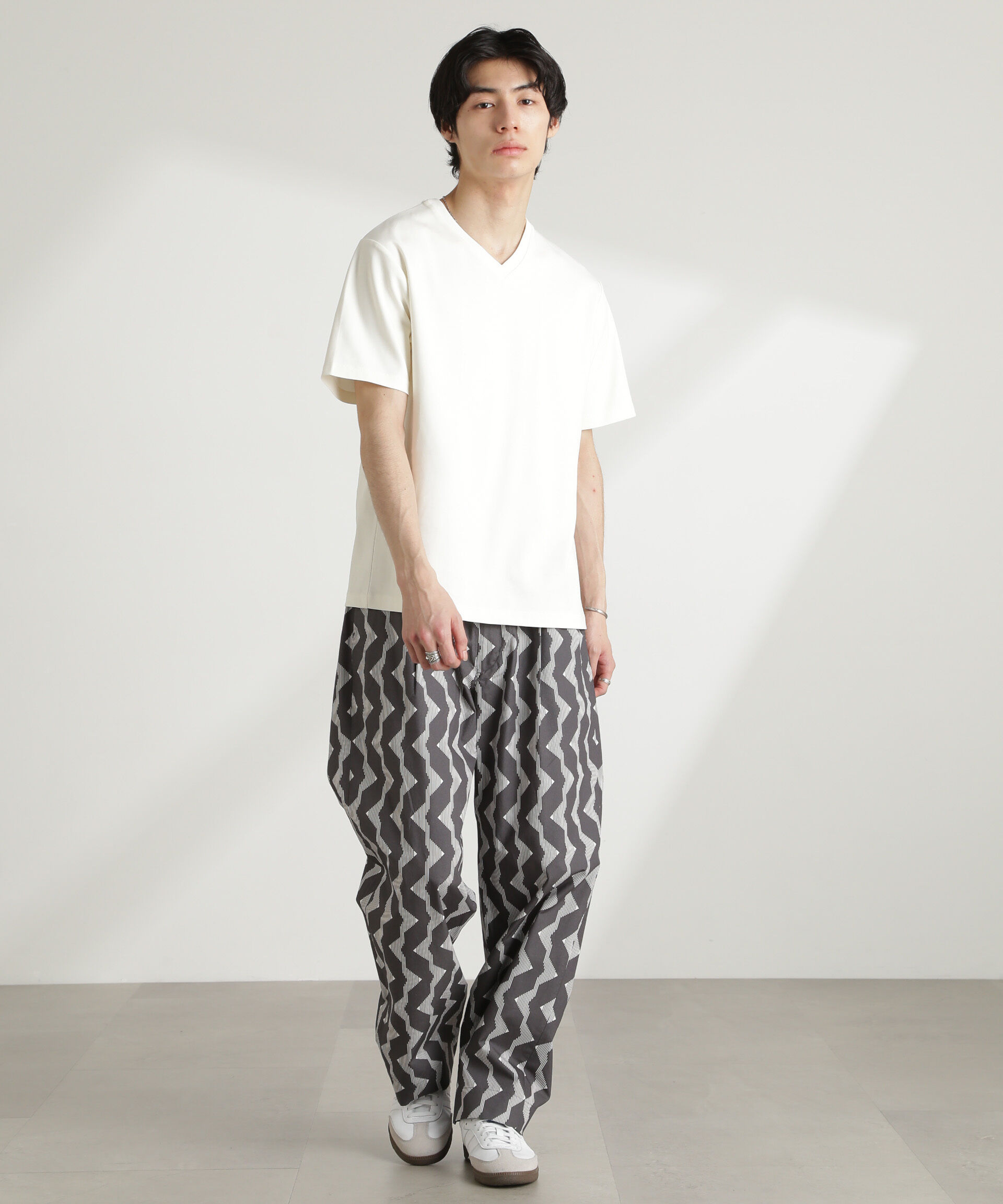 nano･universe「ダブルスムースVネックTシャツ 半袖」|Tシャツ・カットソー|