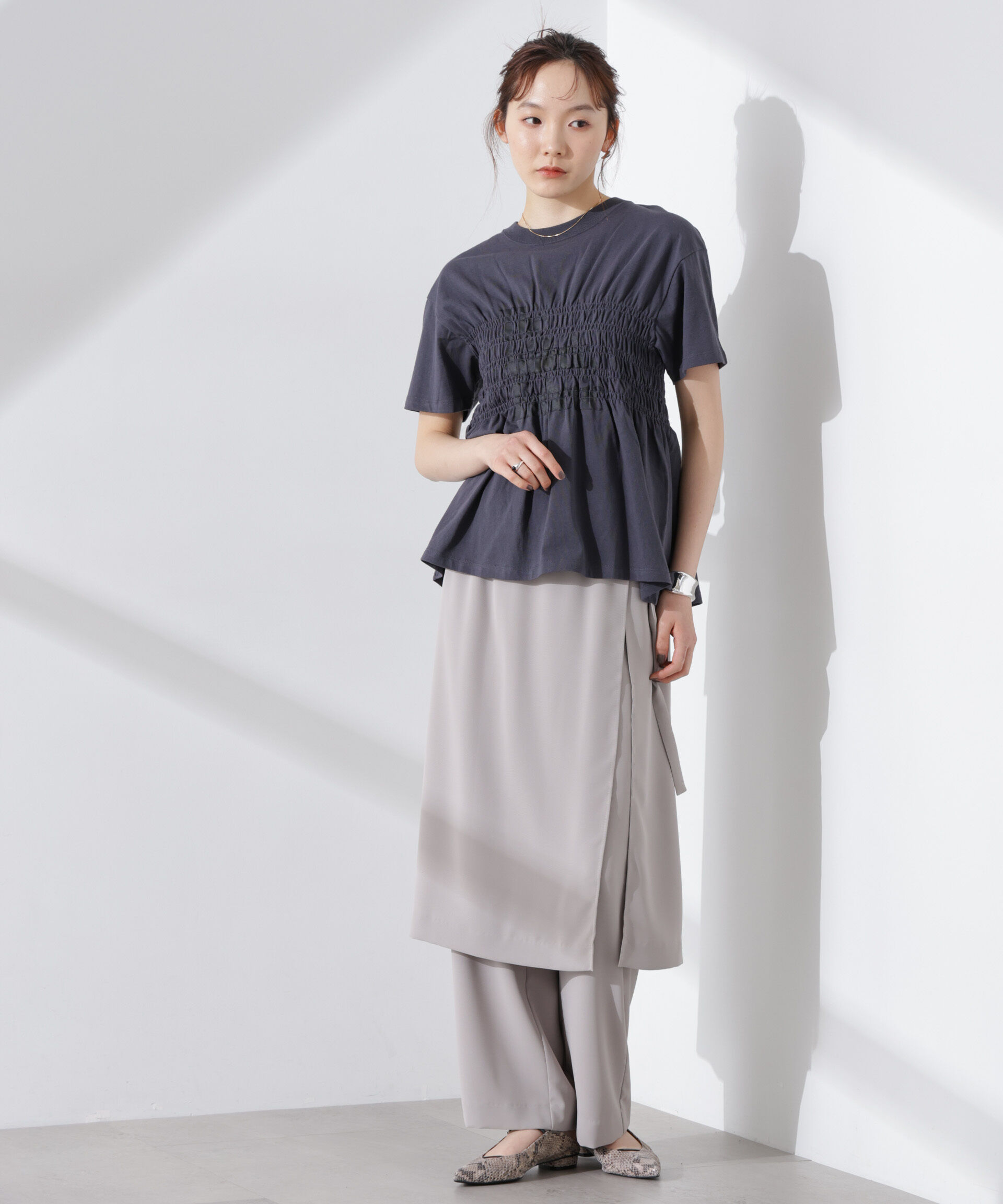 nano･universe「RUSSELL ATHLETIC/別注 Jersey Shirring T」|Tシャツ・カットソー|