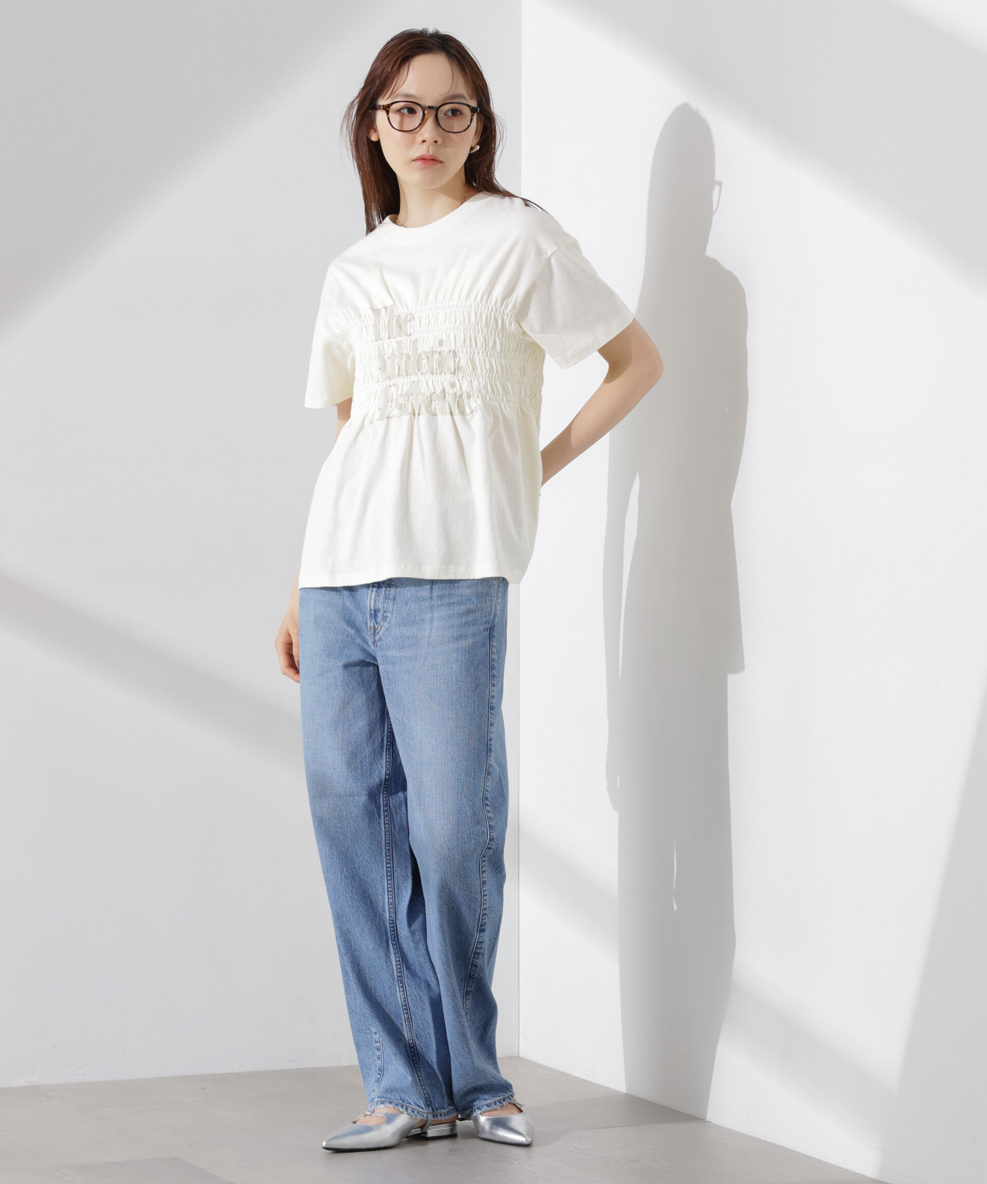 nano･universe「RUSSELL ATHLETIC/別注 Jersey Shirring T」|Tシャツ・カットソー|