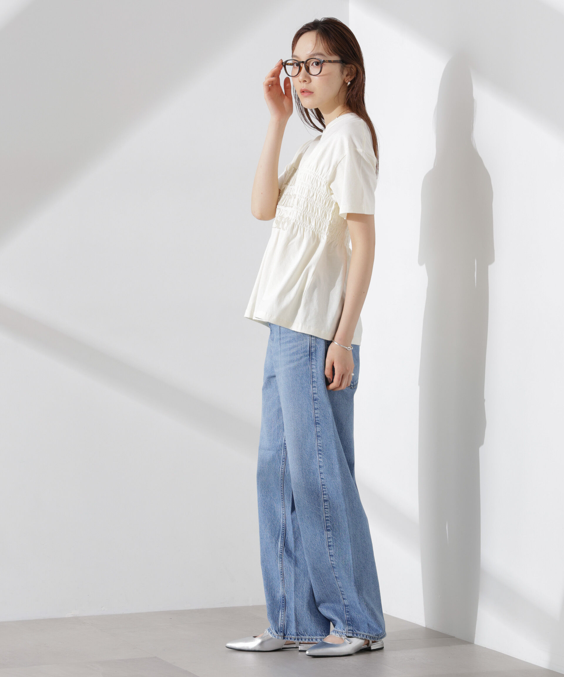 nano･universe「RUSSELL ATHLETIC/別注 Jersey Shirring T」|Tシャツ・カットソー|