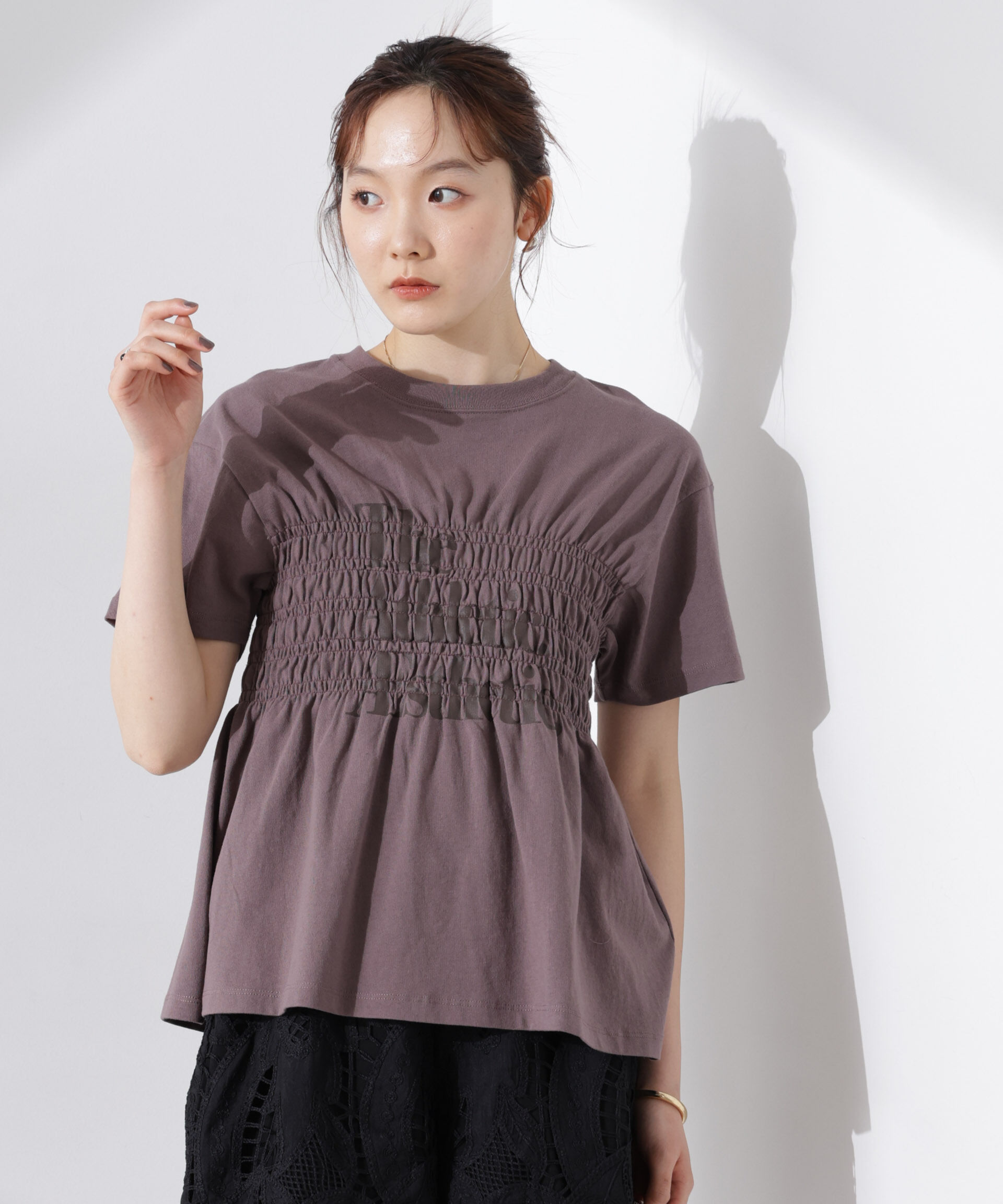 nano･universe「RUSSELL ATHLETIC/別注 Jersey Shirring T」|Tシャツ・カットソー|