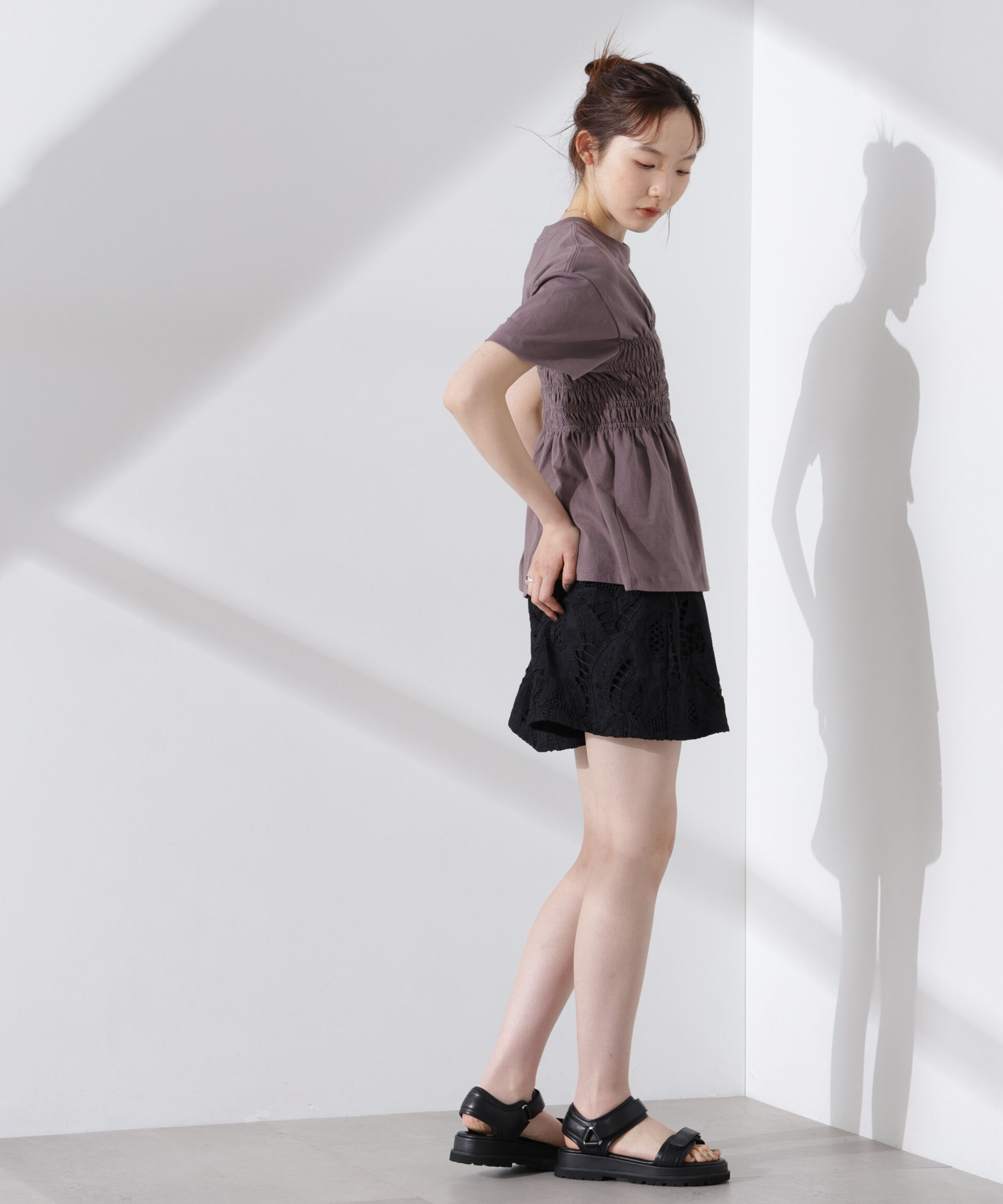 nano･universe「RUSSELL ATHLETIC/別注 Jersey Shirring T」|Tシャツ・カットソー|