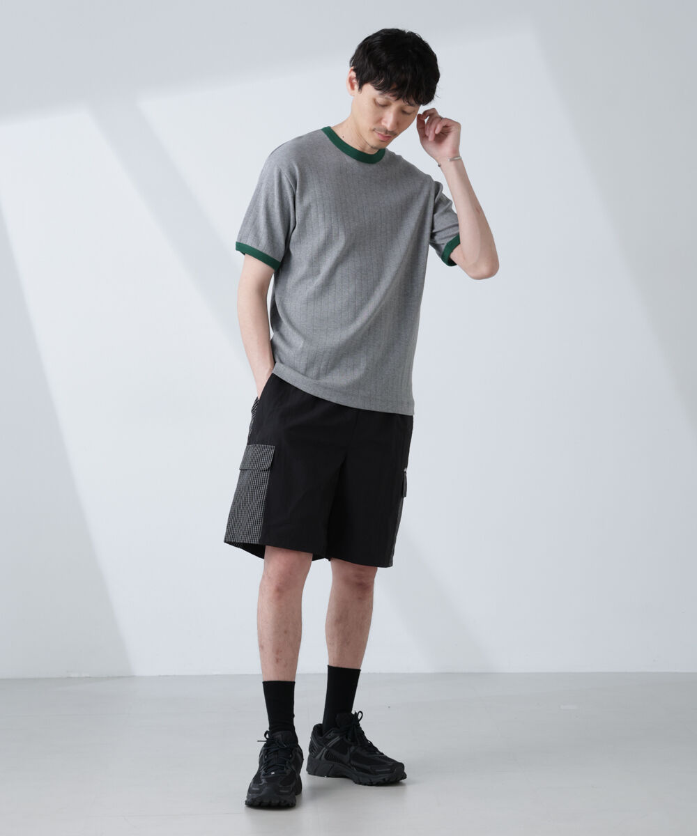 nano･universe「「NJ/CLUB」 針抜きリンガーTシャツ」|Tシャツ・カットソー|