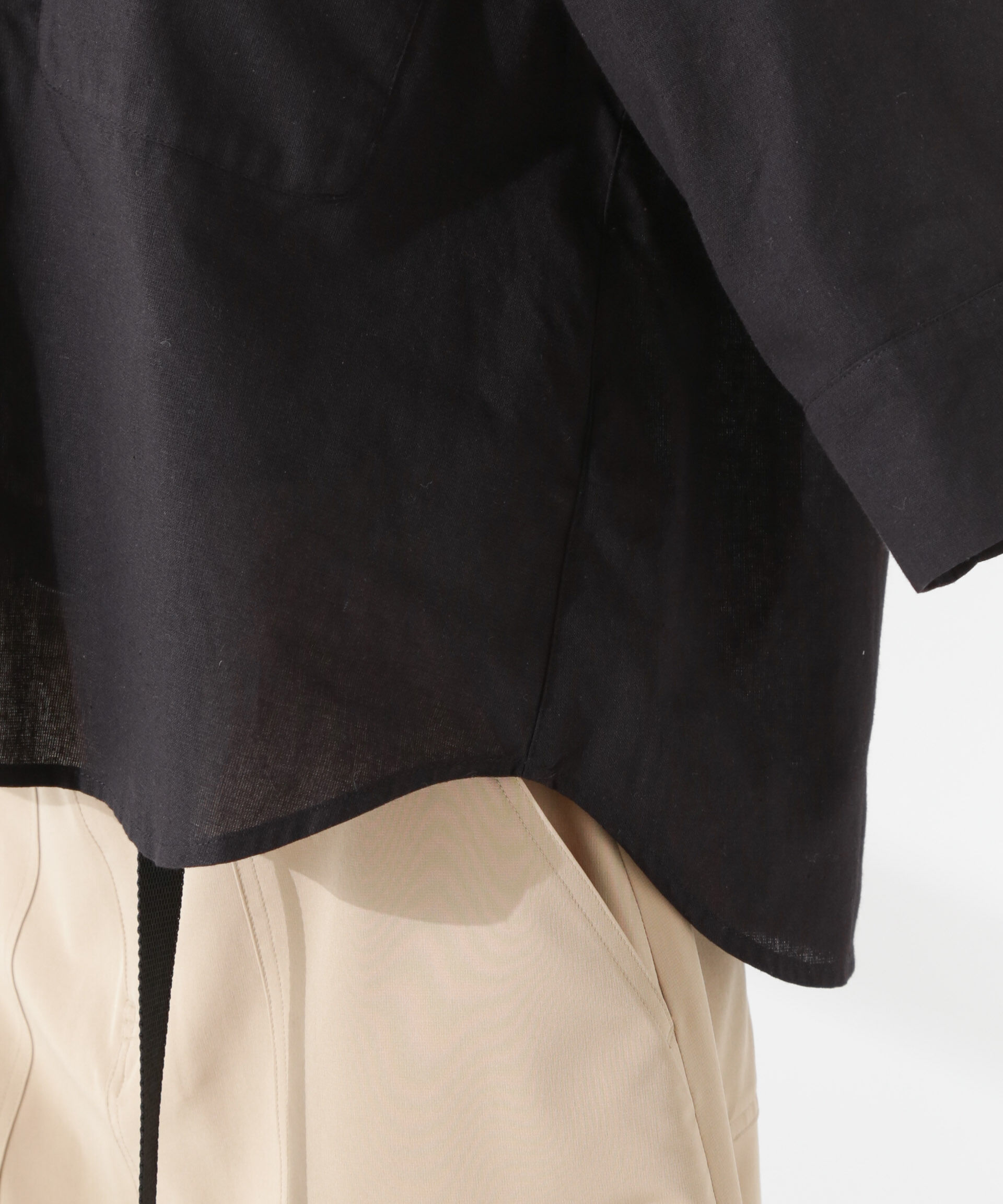 nano･universe「綿麻COOLMAX5分袖シャツ(セットアップ可）」|シャツ・ブラウス|