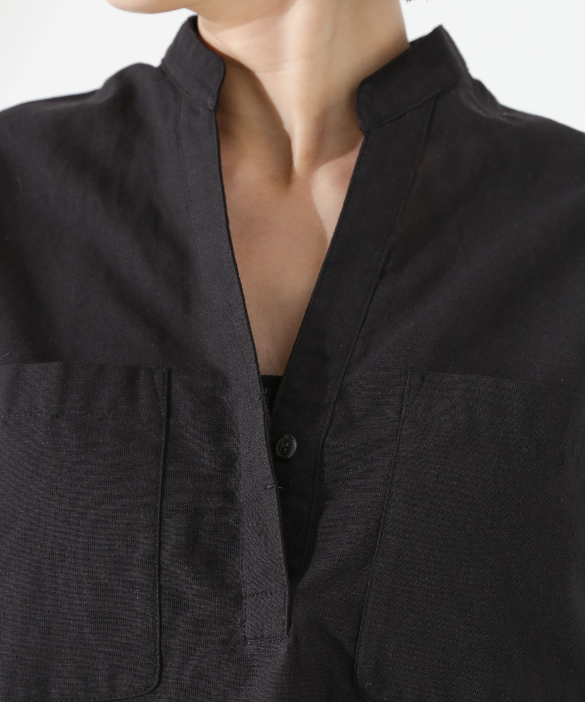 nano･universe「綿麻COOLMAX5分袖シャツ(セットアップ可）」|シャツ・ブラウス|