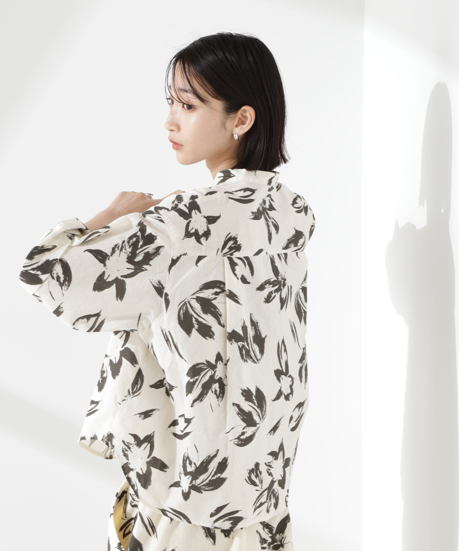 nano･universe「綿麻COOLMAX5分袖シャツ(セットアップ可）」|シャツ・ブラウス|