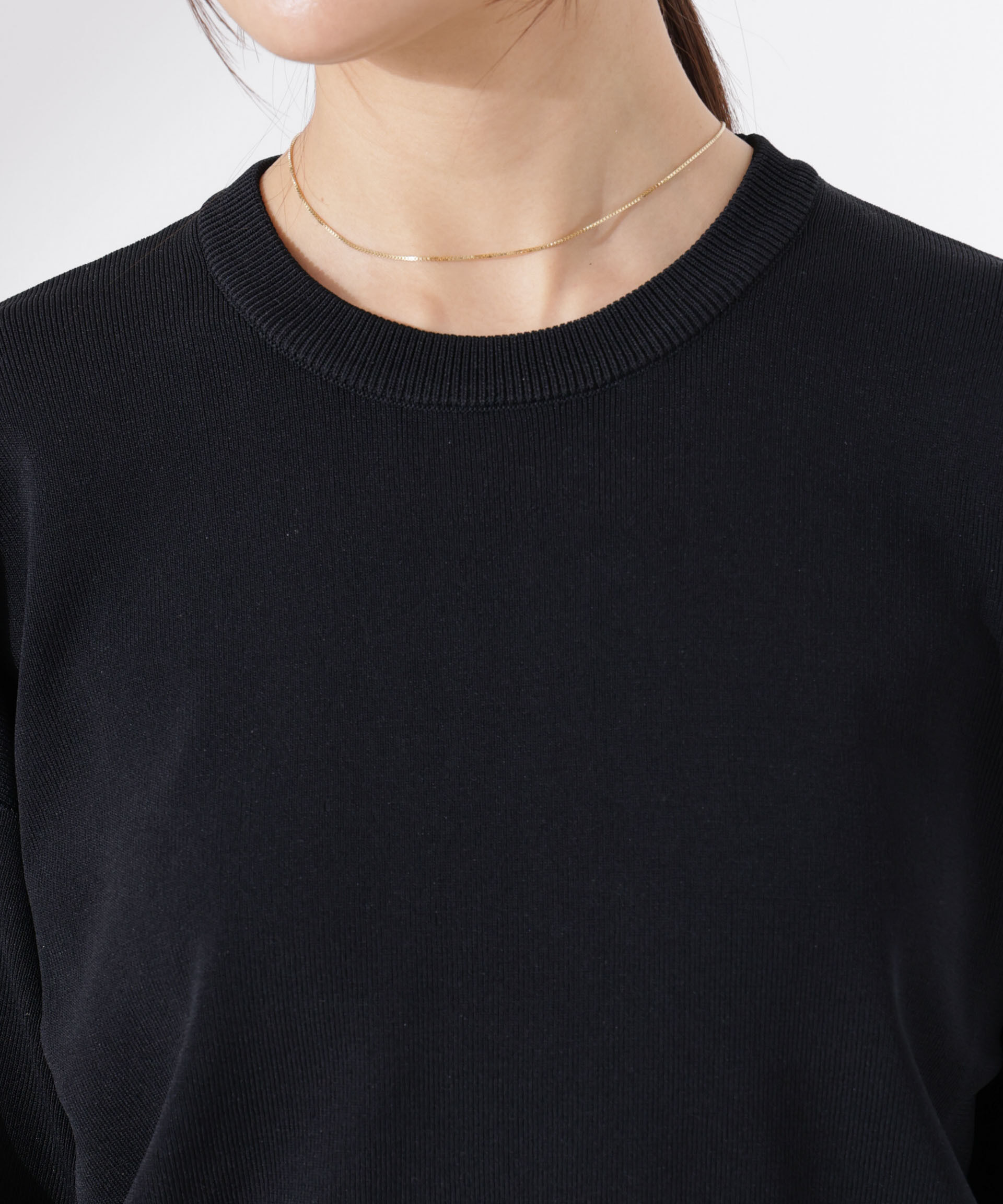 nano･universe「シアースリーブ・UVカット・接触冷感ニット」|ニット・セーター|