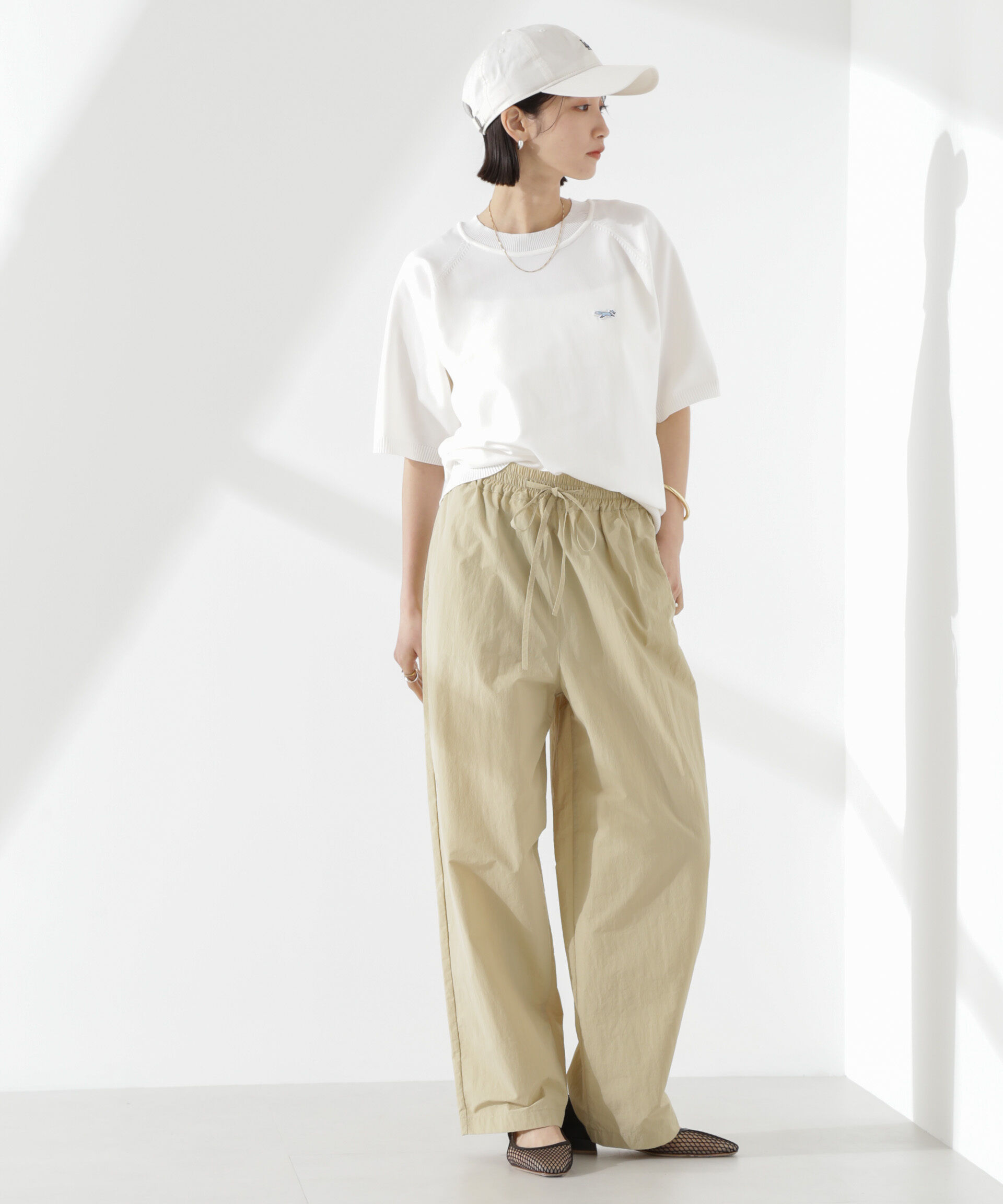 nano･universe「タスランワイドイージーパンツ」|チノ|