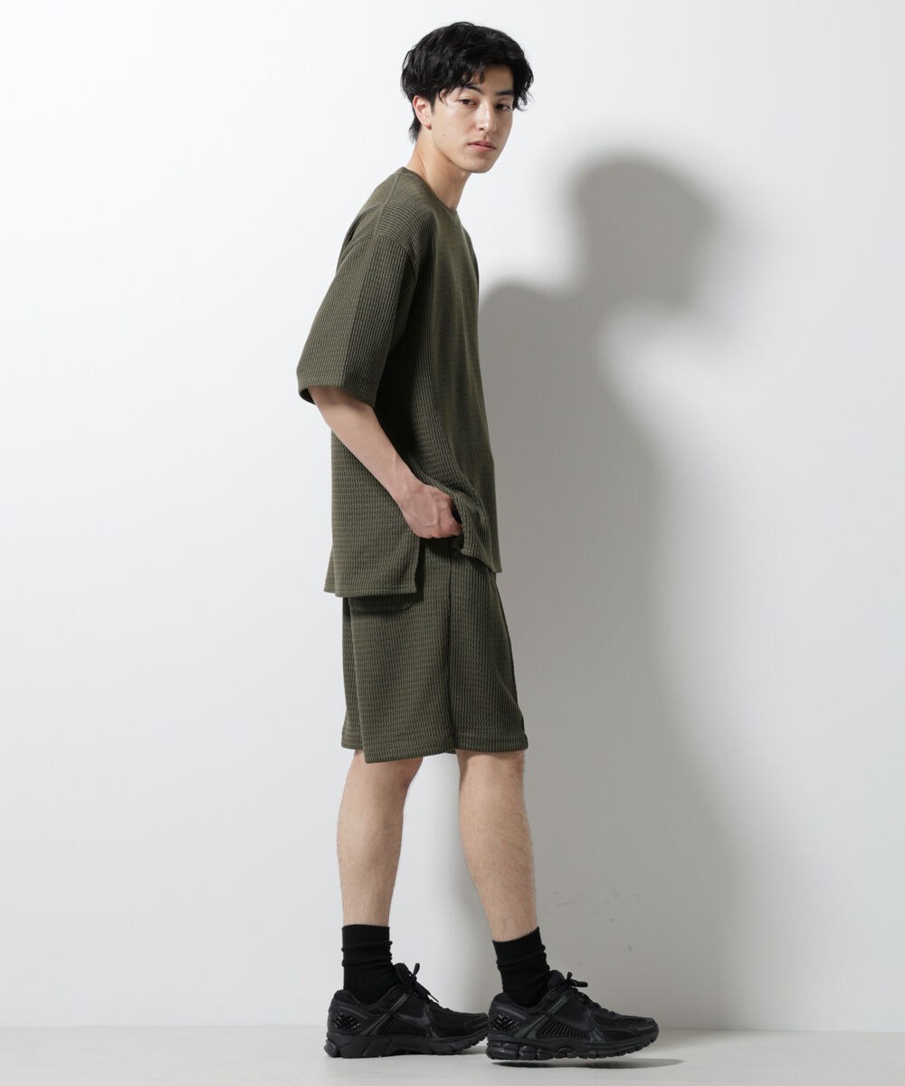 nano･universe「ジャガードニットソーショートパンツ（セットアップ可）」|チノ|