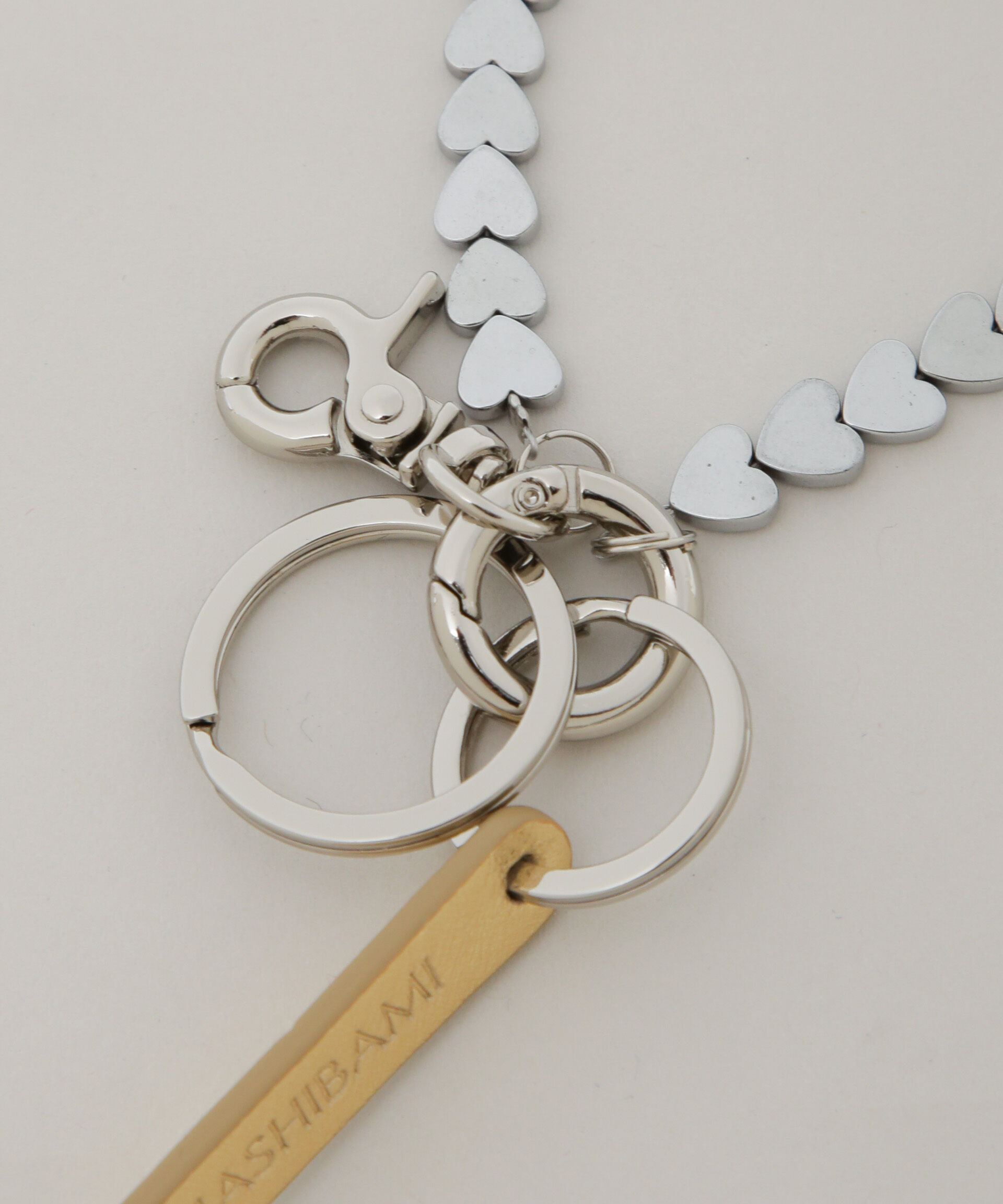 nano･universe「HASHIBAMI/ヘマタイト ハート スマホハンドストラップ」|その他|