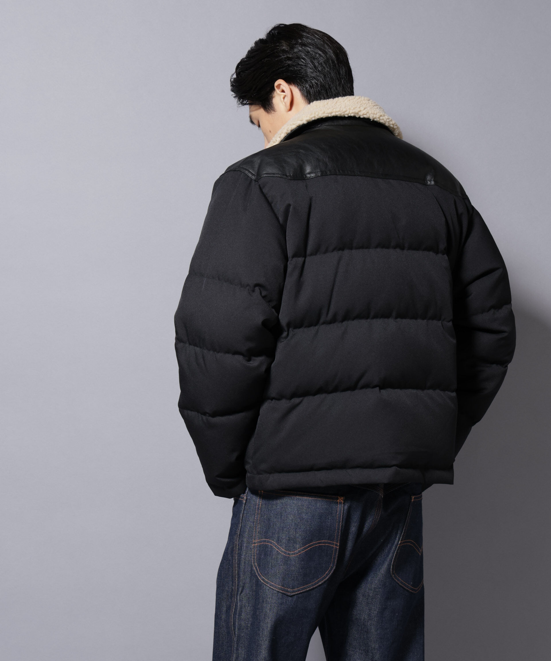 nano･universe「「西川ダウン(R)」ボアカラーサージショートダウン」|ダウン|