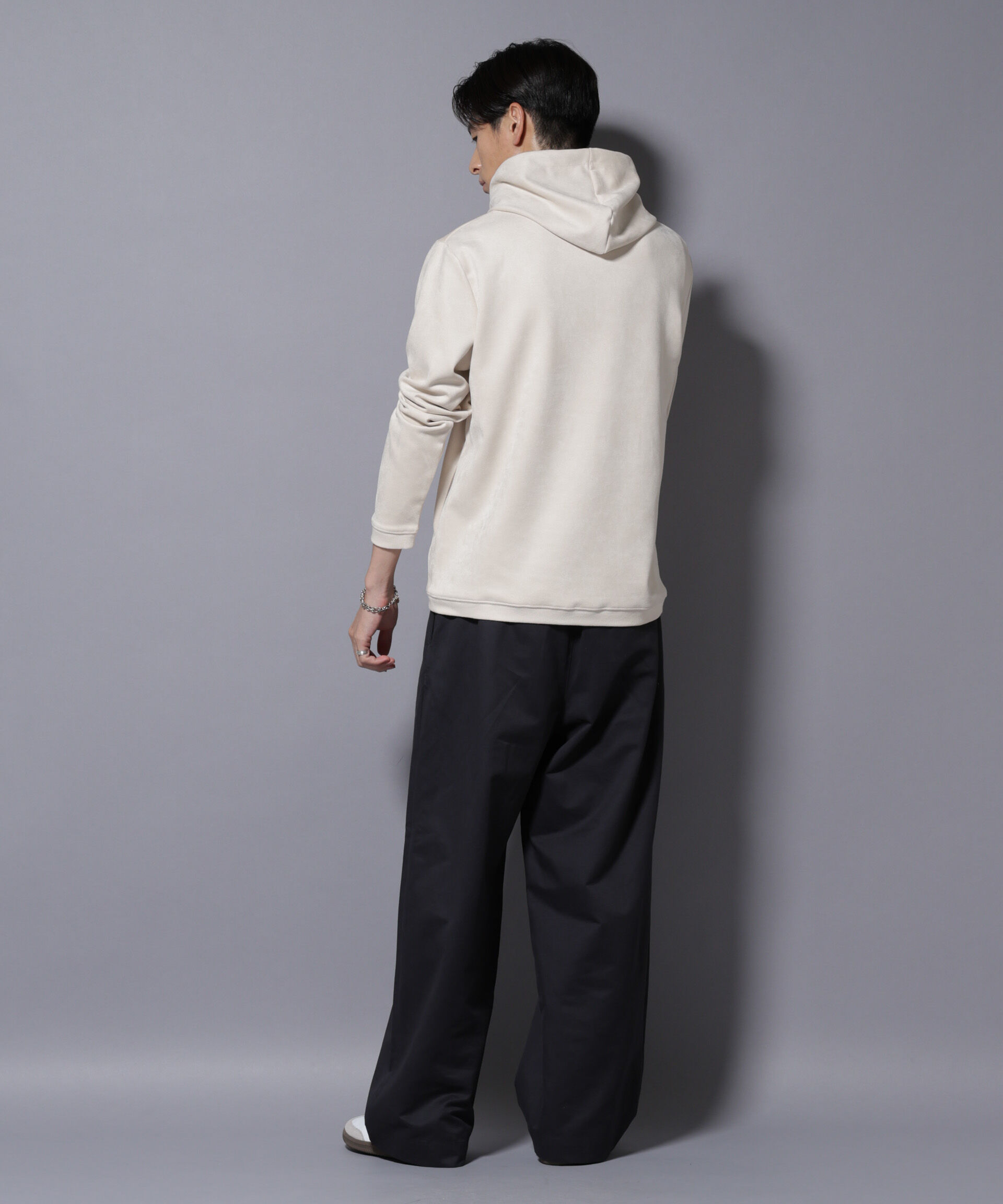 nano･universe「フェイクスエードフーディー 長袖」|Tシャツ・カットソー|