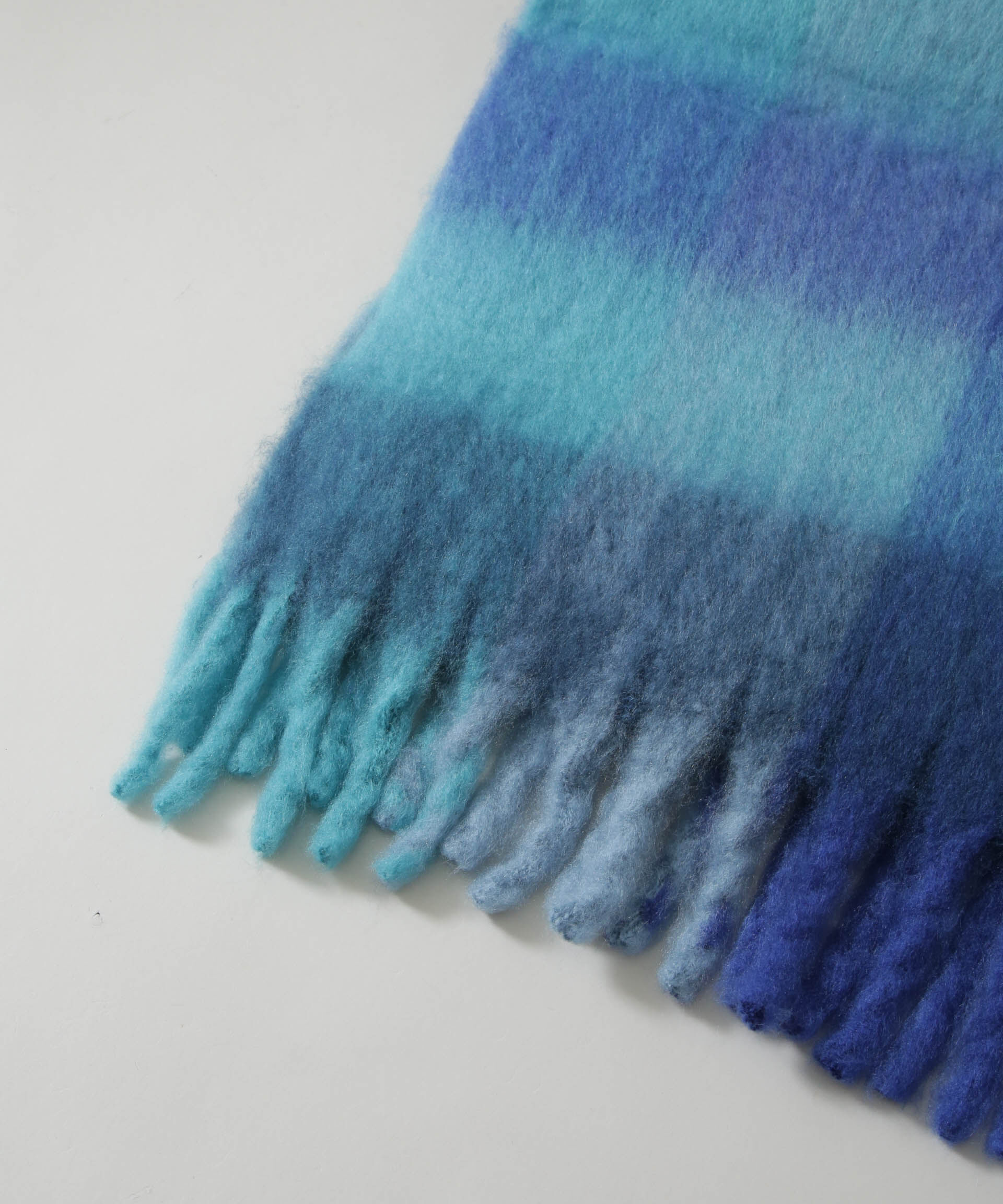 nano･universe「ボリュームフリンジマフラー / チェック」|マフラー|