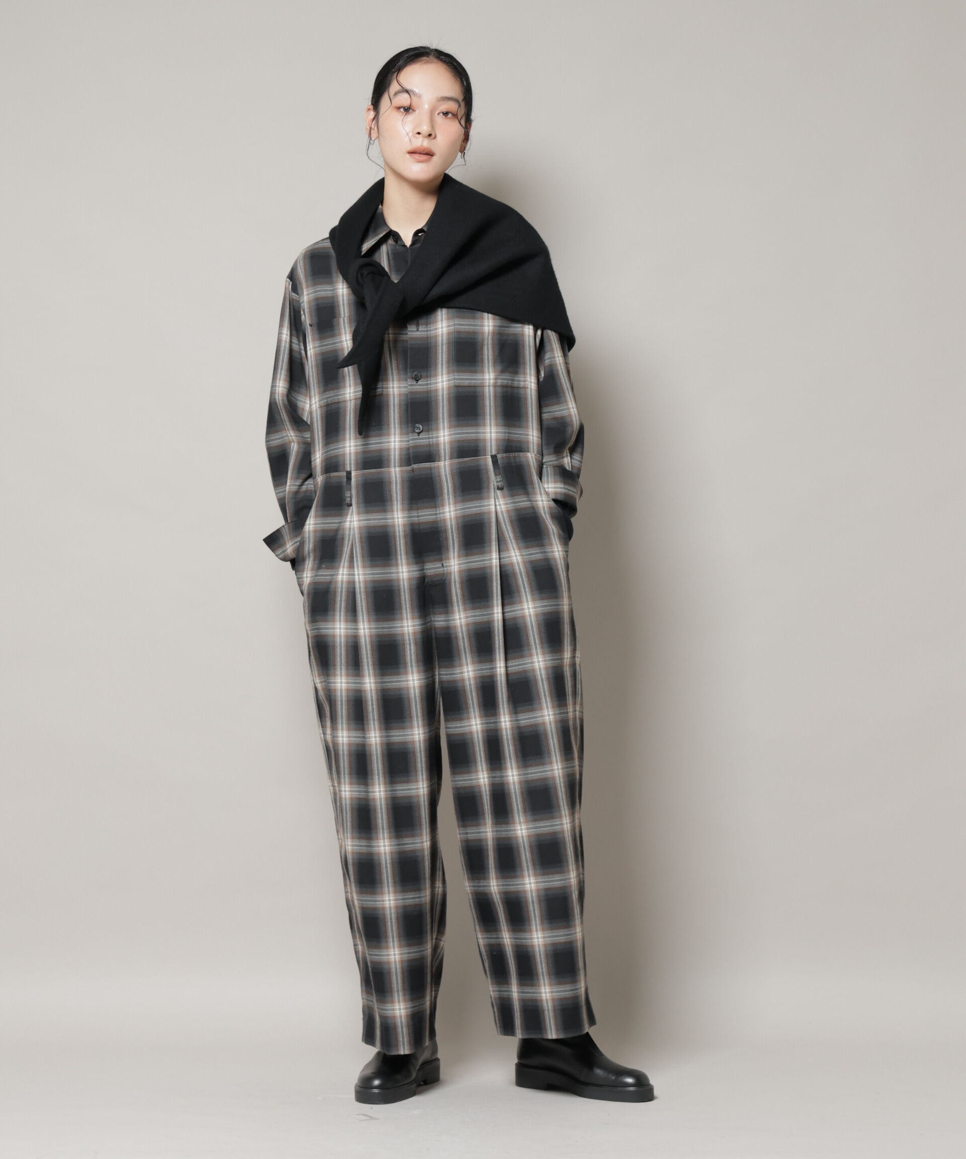 nano･universe「SUPER110blend リバー三角ストール」|マフラー|