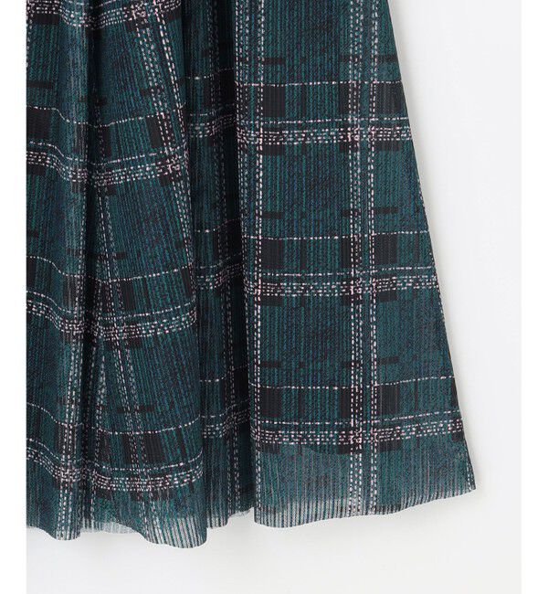 組曲「【WEB限定カラーあり】ツイードチェックチュールプリント スカート」|スカート|