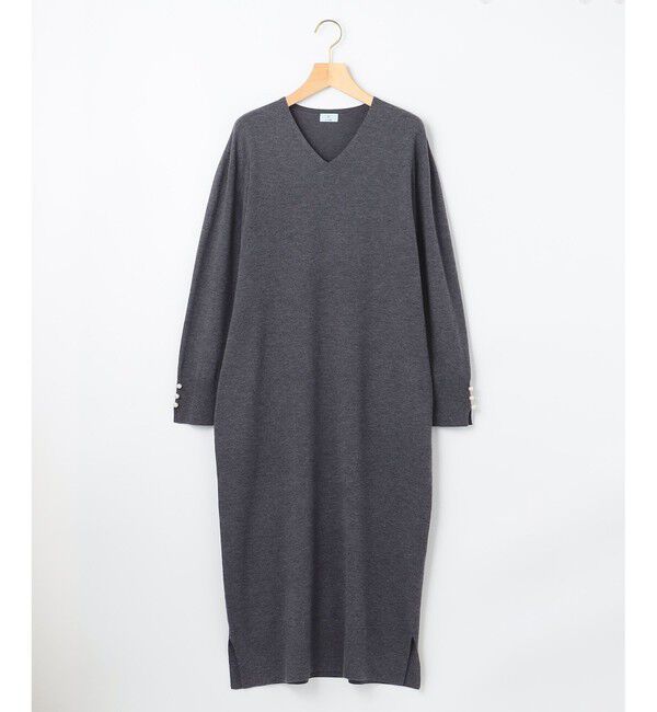 組曲「【洗える】Ｖネックニット ワンピース」|ワンピース|