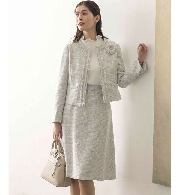 組曲「【KUMIKYOKU NAVY】ラメループモールツイード フレアスカート」|スカート|