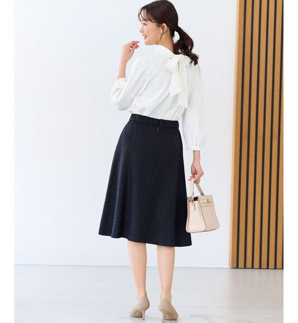 組曲「【KUMIKYOKU NAVY】ラメループモールツイード フレアスカート」|スカート|