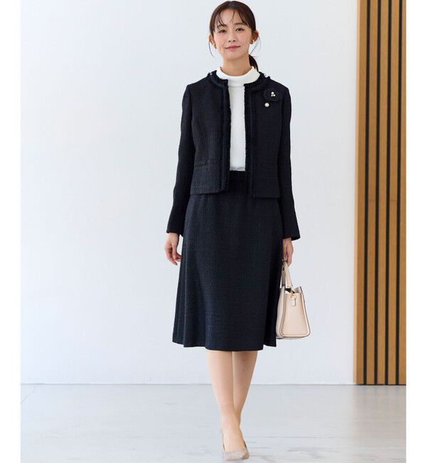 組曲「【KUMIKYOKU NAVY】ラメループモールツイード フレアスカート」|スカート|