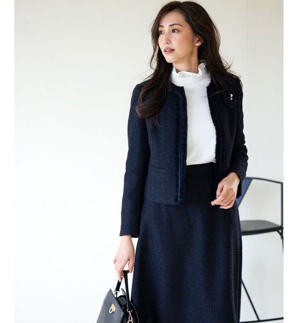 組曲「【KUMIKYOKU NAVY】ラメループモールツイード フレアスカート」|スカート|