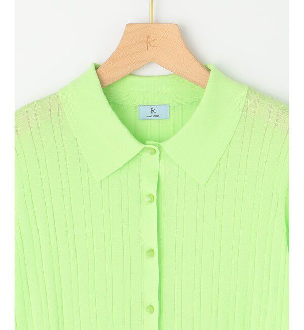 組曲「【WEB限定カラーあり】衿付きシアーニットポロ」|ニット・セーター|