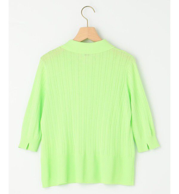 組曲「【WEB限定カラーあり】衿付きシアーニットポロ」|ニット・セーター|