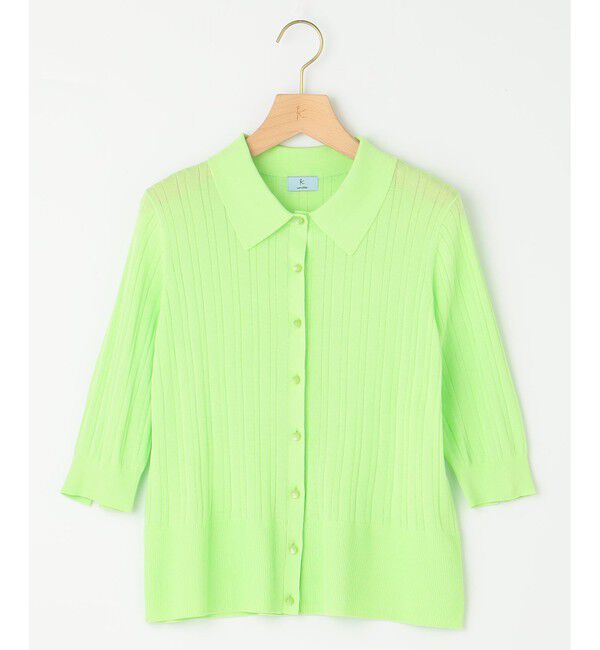 組曲「【WEB限定カラーあり】衿付きシアーニットポロ」|ニット・セーター|