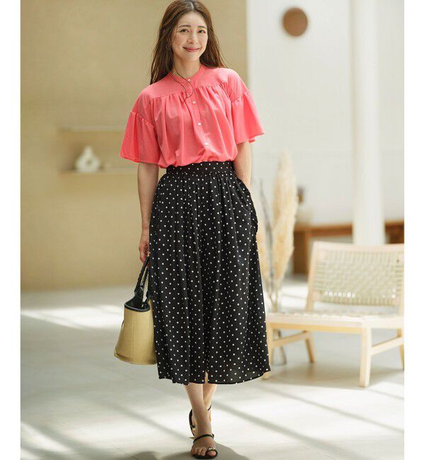 組曲「【WEB限定】ドットプリントデシン フリルパンツ」|その他|