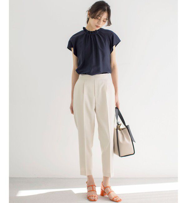 組曲「【ストレッチ・イージーケア】オシャクロス テーパードパンツ」|その他|アイボリー系