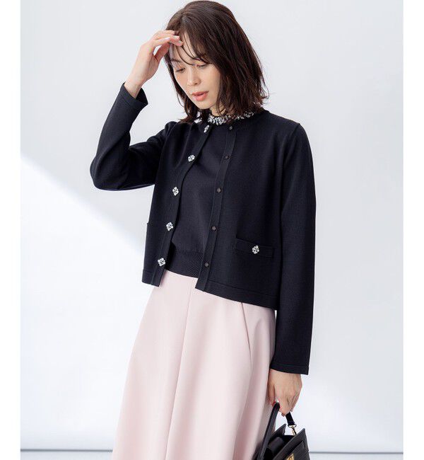 組曲「【WEB限定】ビジューニット ジャケット」|カーディガン|