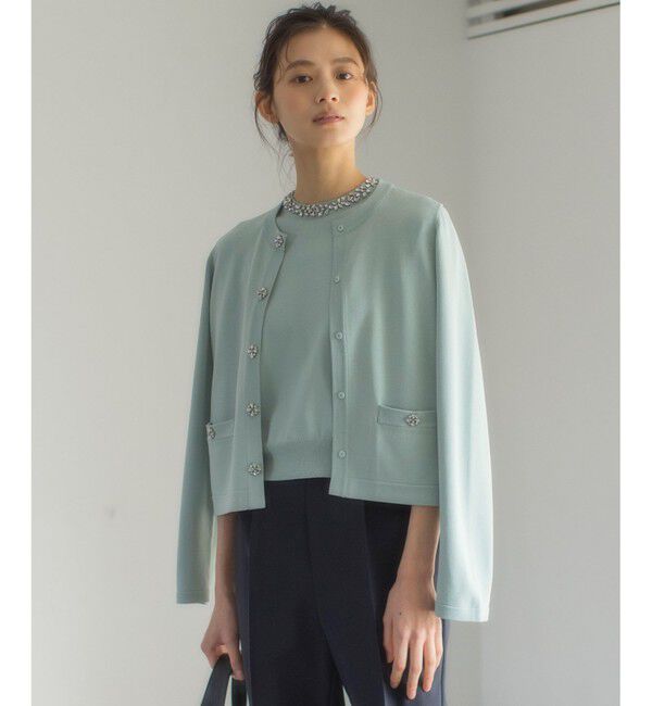 組曲「【WEB限定】ビジューニット ジャケット」|カーディガン|