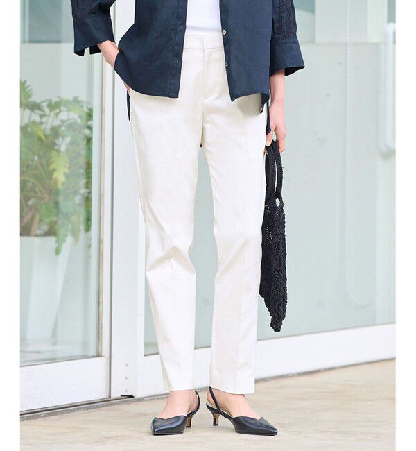 自由区「【接触冷感・吸湿・速乾・XXSサイズあり】COOLMAX テーパードパンツ」|その他|アイボリー系