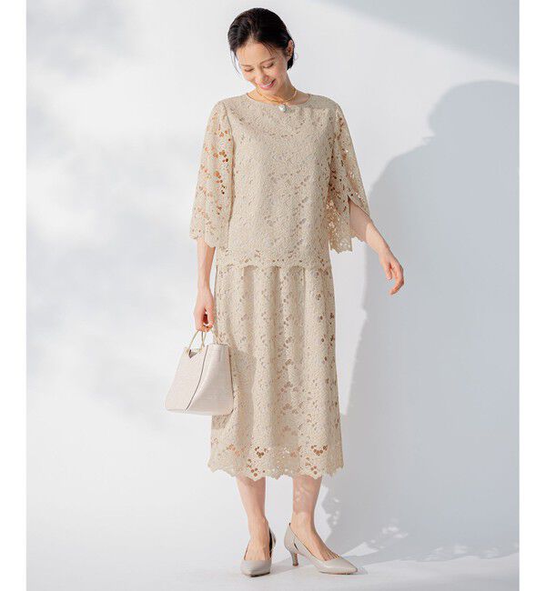 自由区「【セットアップ対応・洗える・XSサイズあり】レースコンビ スカート」|スカート|