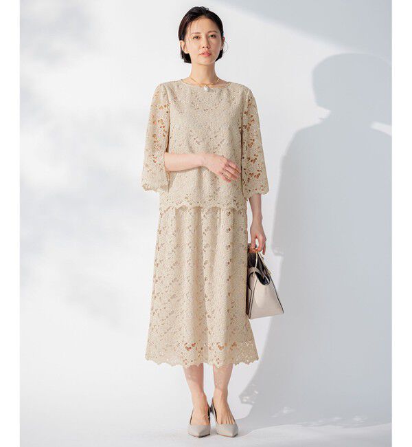 自由区「【セットアップ対応・洗える・XSサイズあり】レースコンビ スカート」|スカート|