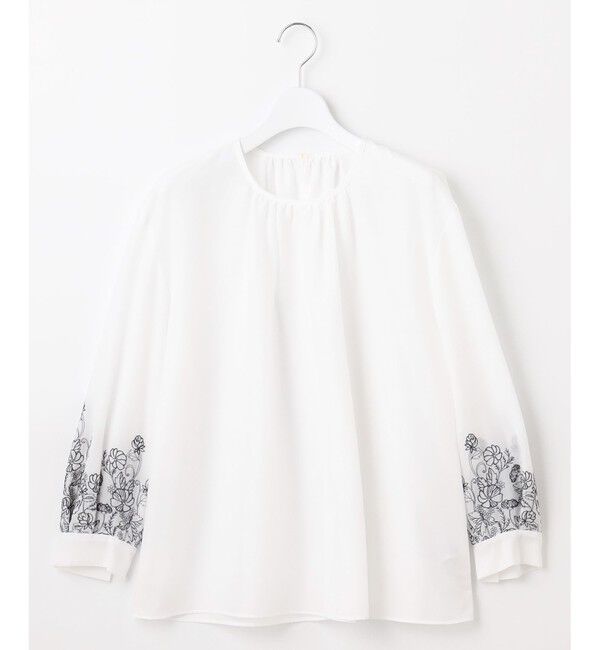 自由区「【洗える】シアーエンブロイダリープルオーバー ブラウス」|シャツ・ブラウス|