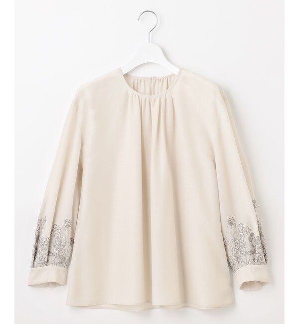 自由区「【洗える】シアーエンブロイダリープルオーバー ブラウス」|シャツ・ブラウス|