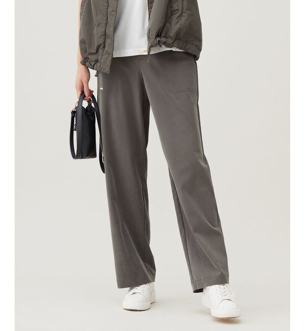 自由区「【洗える】ソフトレーヨンツイルベイカー パンツ」|その他|アッシュ