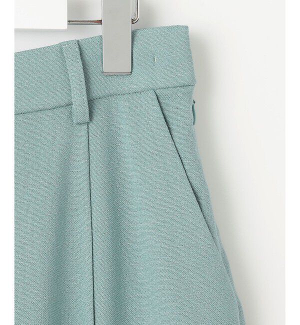 自由区「【セットアップ対応・接触冷感・洗える】リネンライクシンセティックキュロット パンツ」|キュロット|