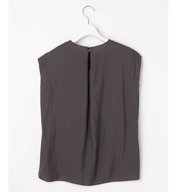 自由区「【カタログ掲載・セットアップ対応・接触冷感・UVケア・洗える】エアリーツイルノースリーブ ブラウス」|シャツ・ブラウス|