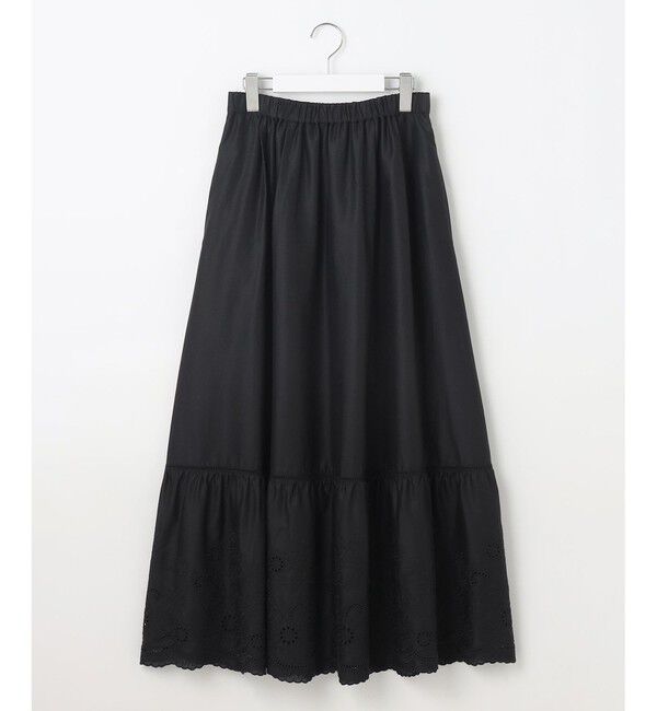 自由区「【カタログ掲載・接触冷感・洗える】エンブロイダリーローンティアード スカート」|スカート|