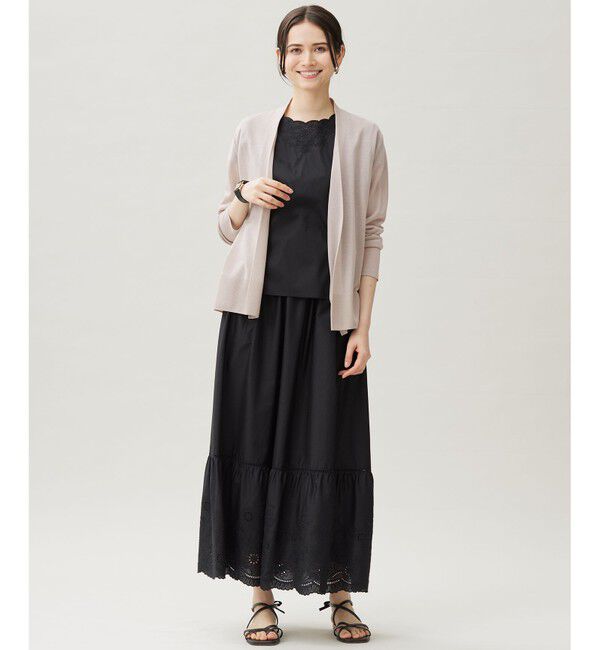 自由区「【カタログ掲載・接触冷感・洗える】エンブロイダリーローンティアード スカート」|スカート|