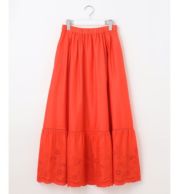 自由区「【カタログ掲載・接触冷感・洗える】エンブロイダリーローンティアード スカート」|スカート|