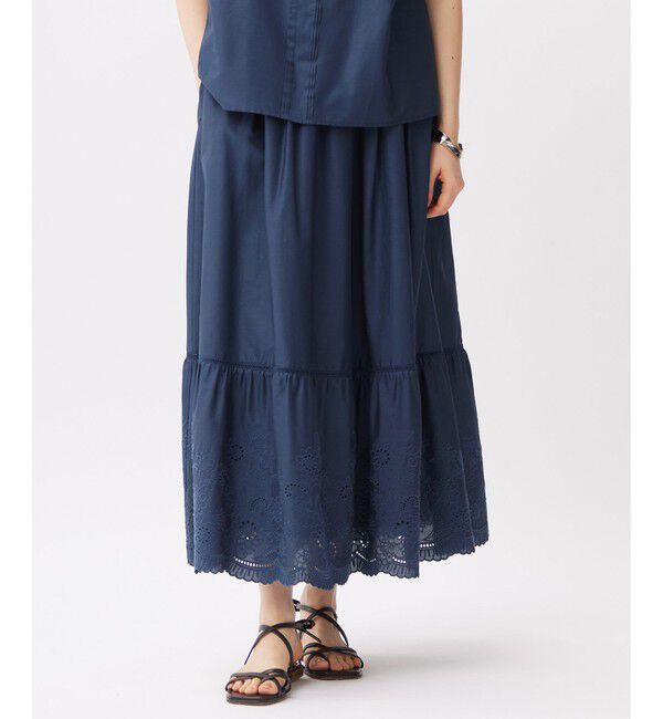 自由区「【カタログ掲載・接触冷感・洗える】エンブロイダリーローンティアード スカート」|スカート|ｺﾊﾞﾙﾄﾌ