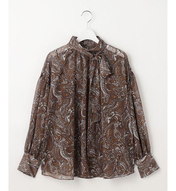 自由区「ペイズリープリントボウタイ ブラウス」|シャツ・ブラウス|